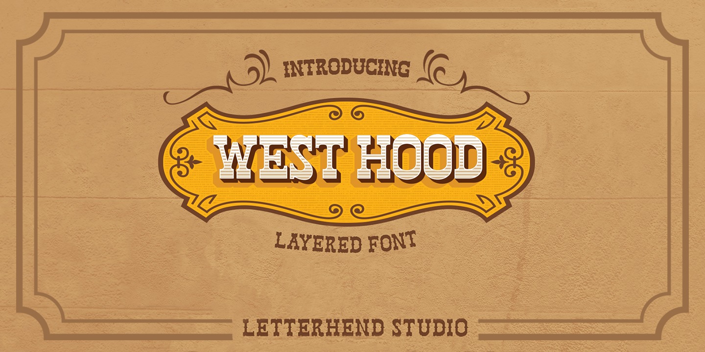 Пример шрифта West Hood #1